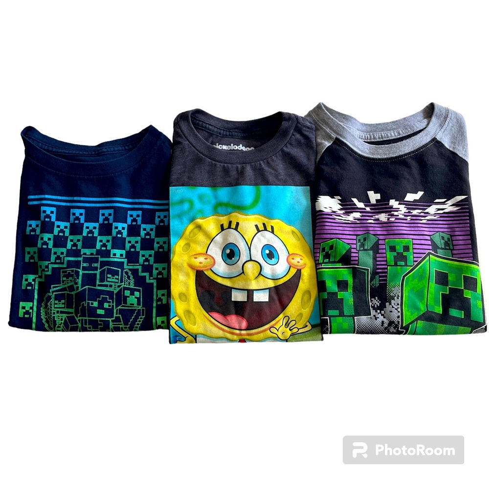 Bundle Mine Craft Sponge bob for boys size 8
